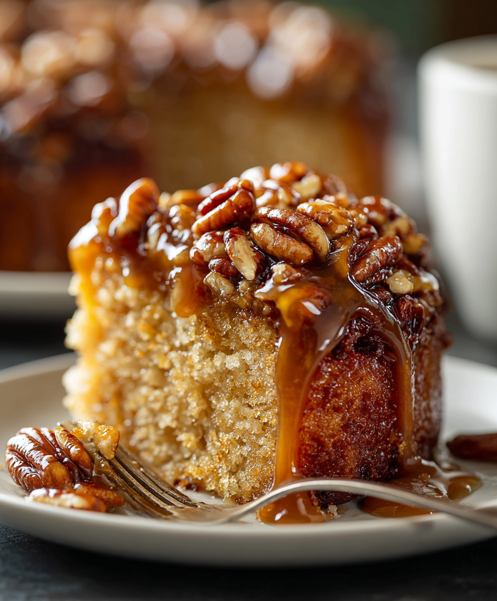 Caramel Pecan Upside-Down Bundt Cake