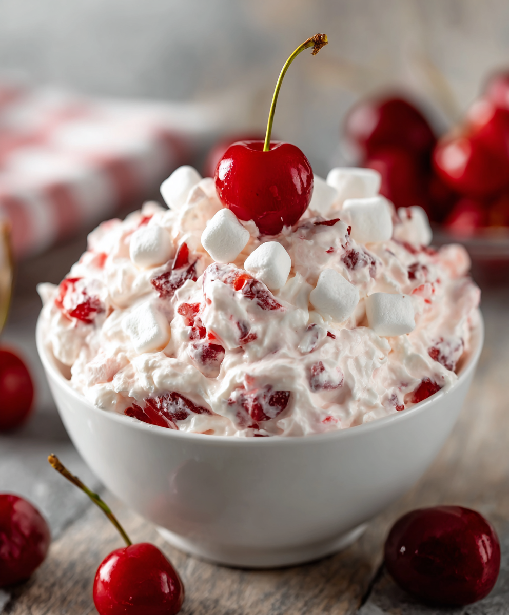 Cherry Cheesecake Fluff Salad