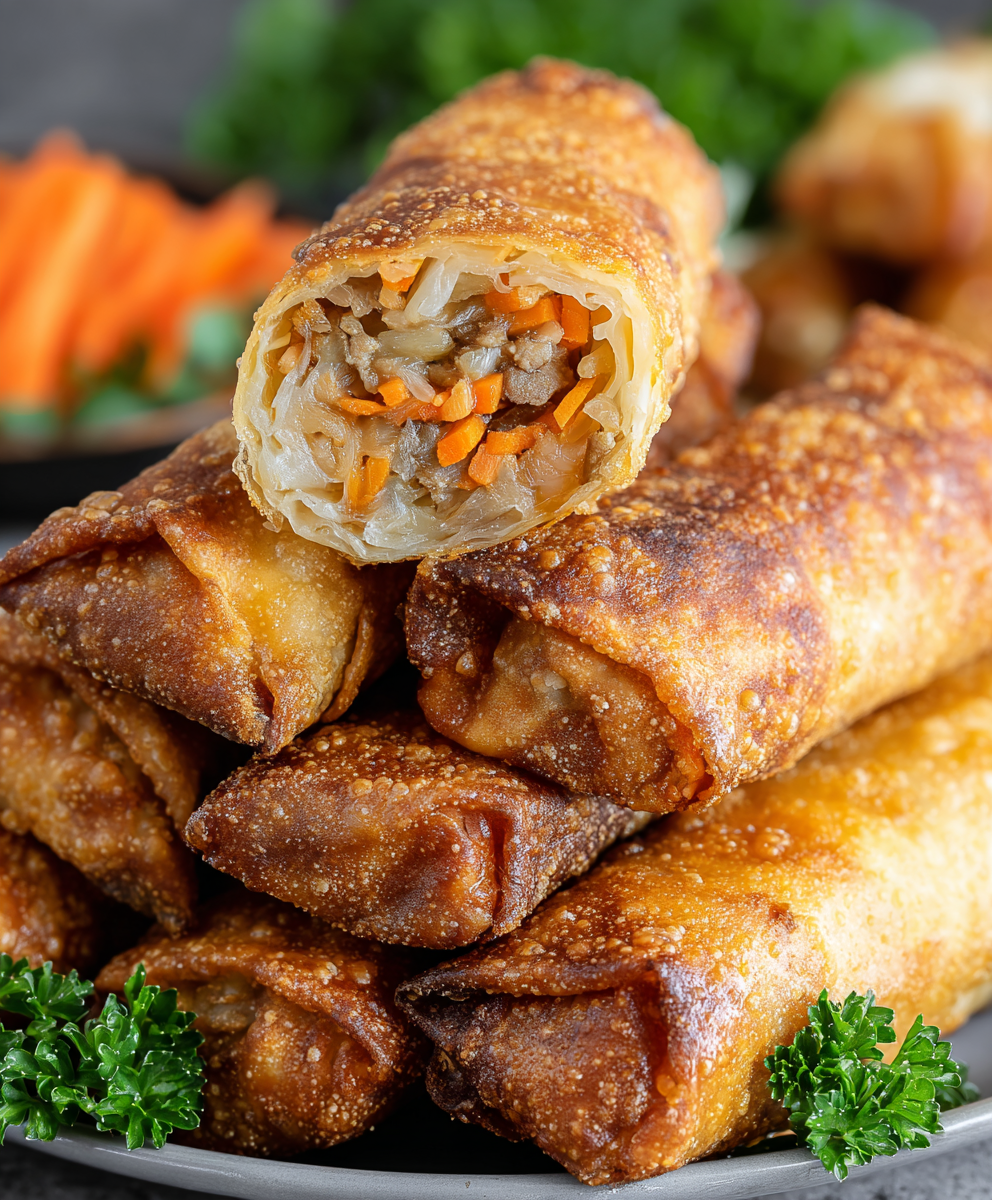 Chinese Pork Cabbage Egg Rolls