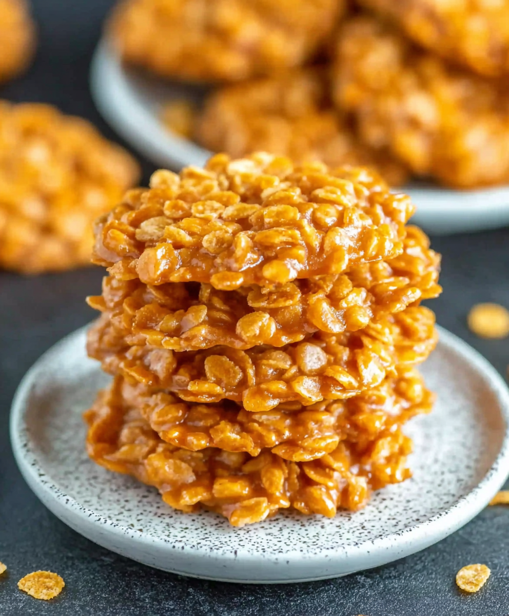 Crispy Cornflake Peanut Butter Cookies