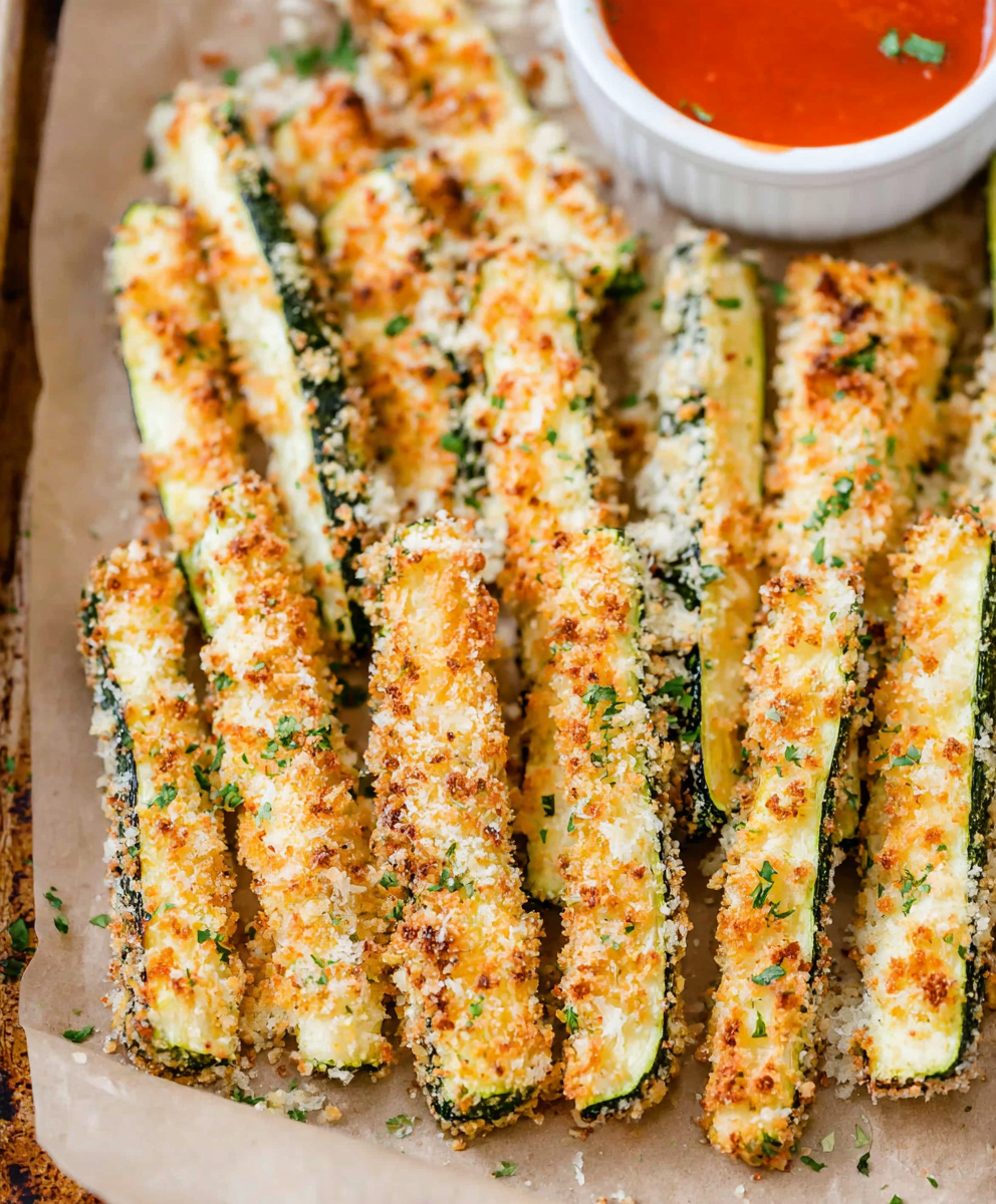 Crispy Parmesan Zucchini Sticks