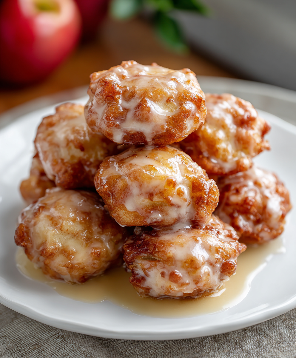 Glazed Apple Fritters Dessert Bites