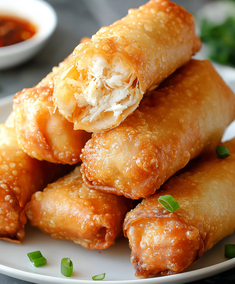 Golden Crab Rangoon Rolls