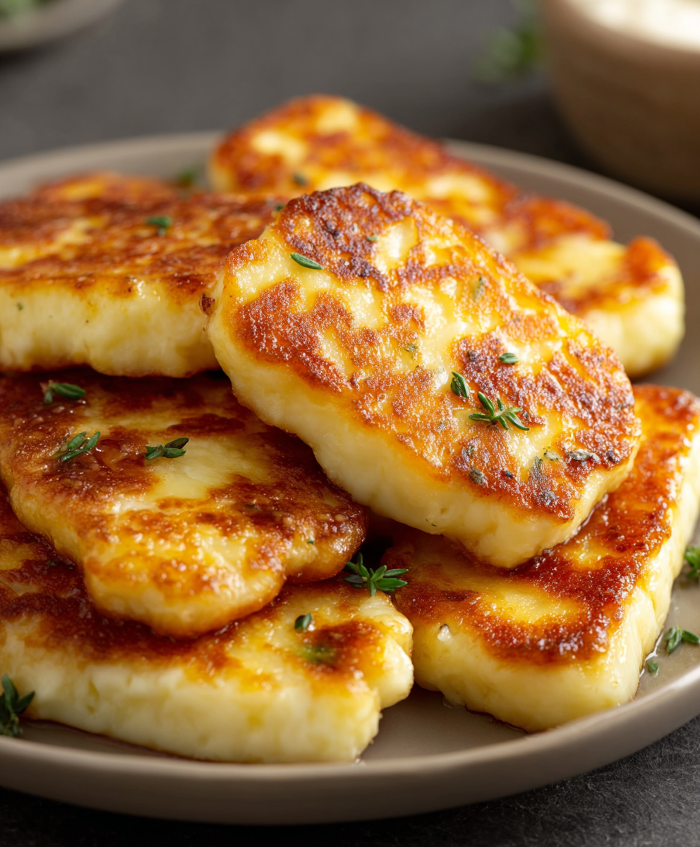 Golden Pan-Fried Halloumi Bites