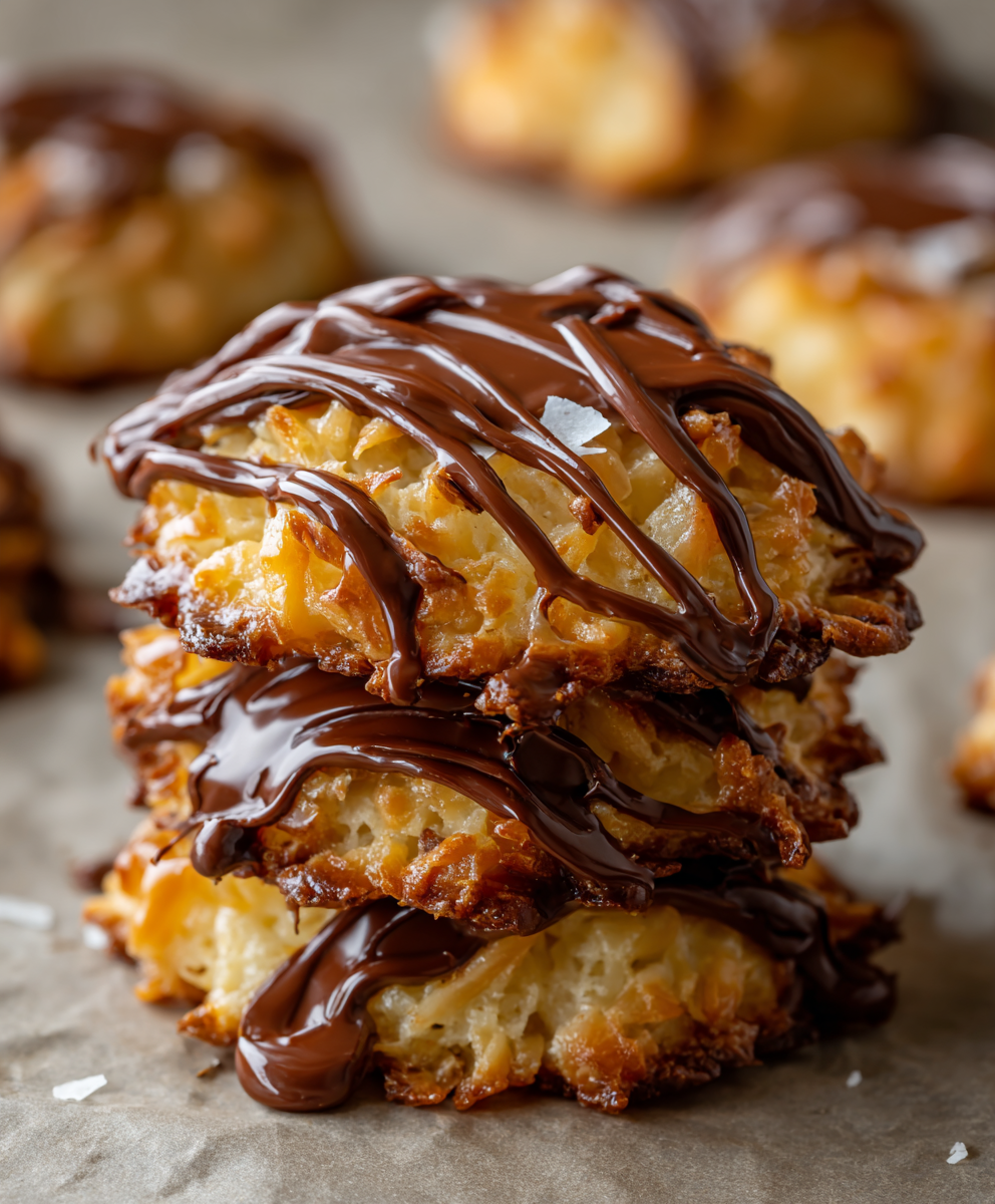 No-Bake Samoa Coconut Cookies