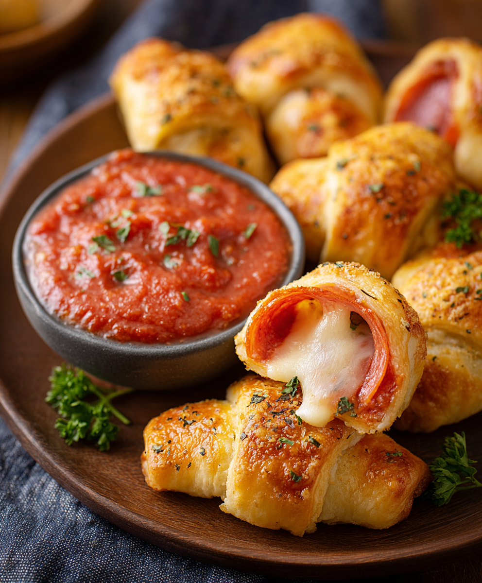 Pepperoni Pizza Crescents With Dip