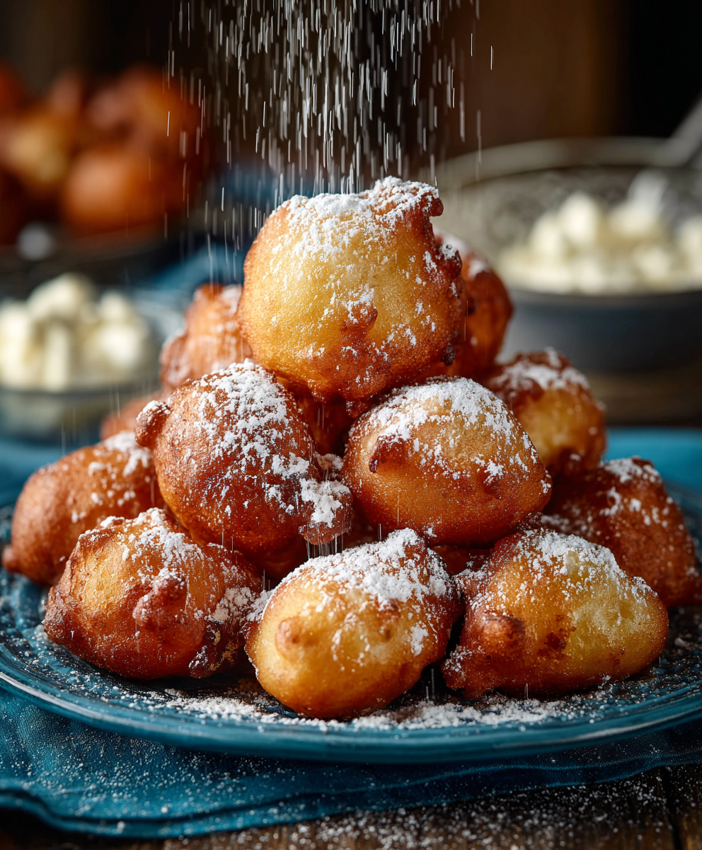 Powdered Sugar Funnel Cake Bites