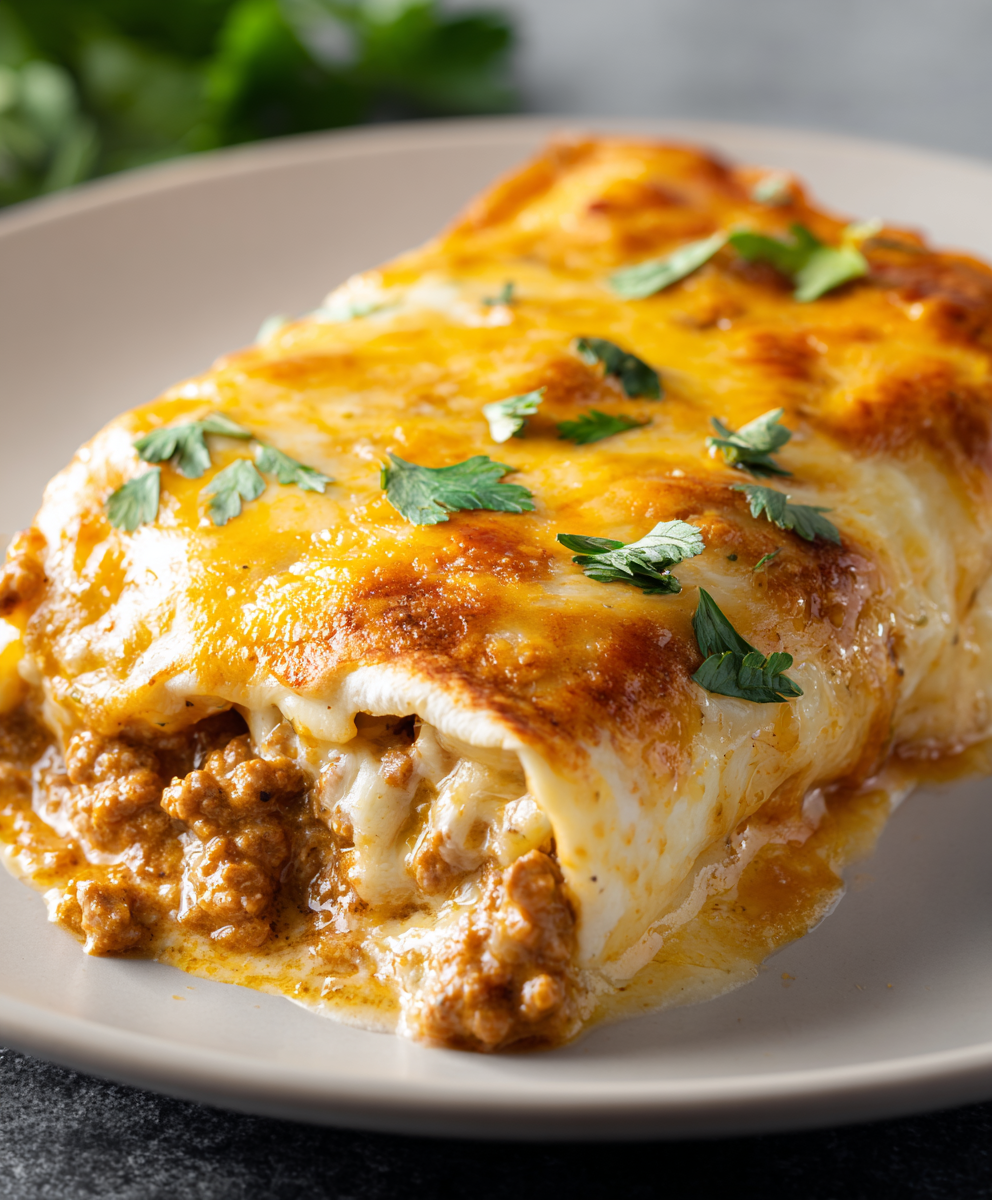 Cheesy Baked Chili Enchiladas
