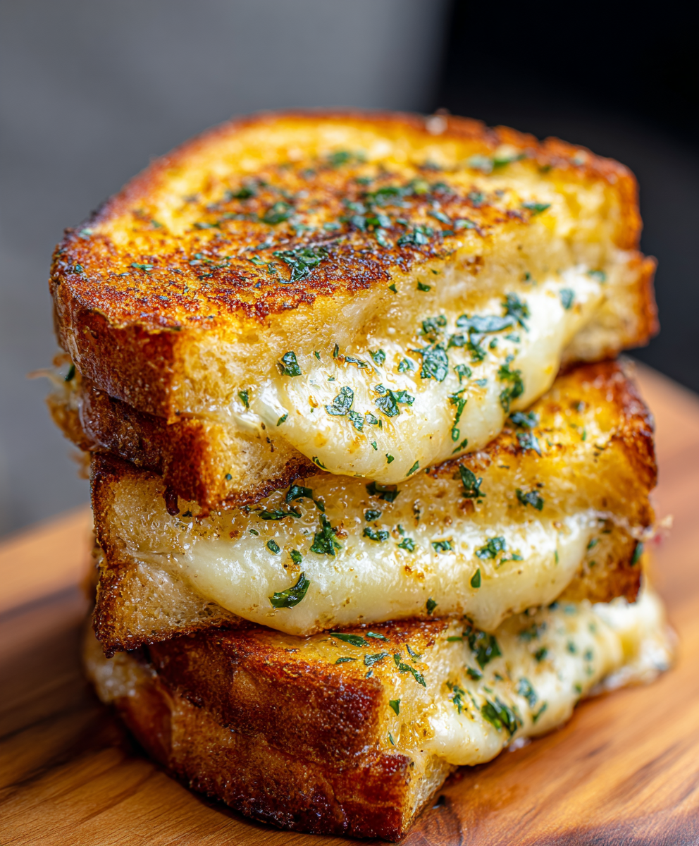 Garlic Butter Grilled Cheese
