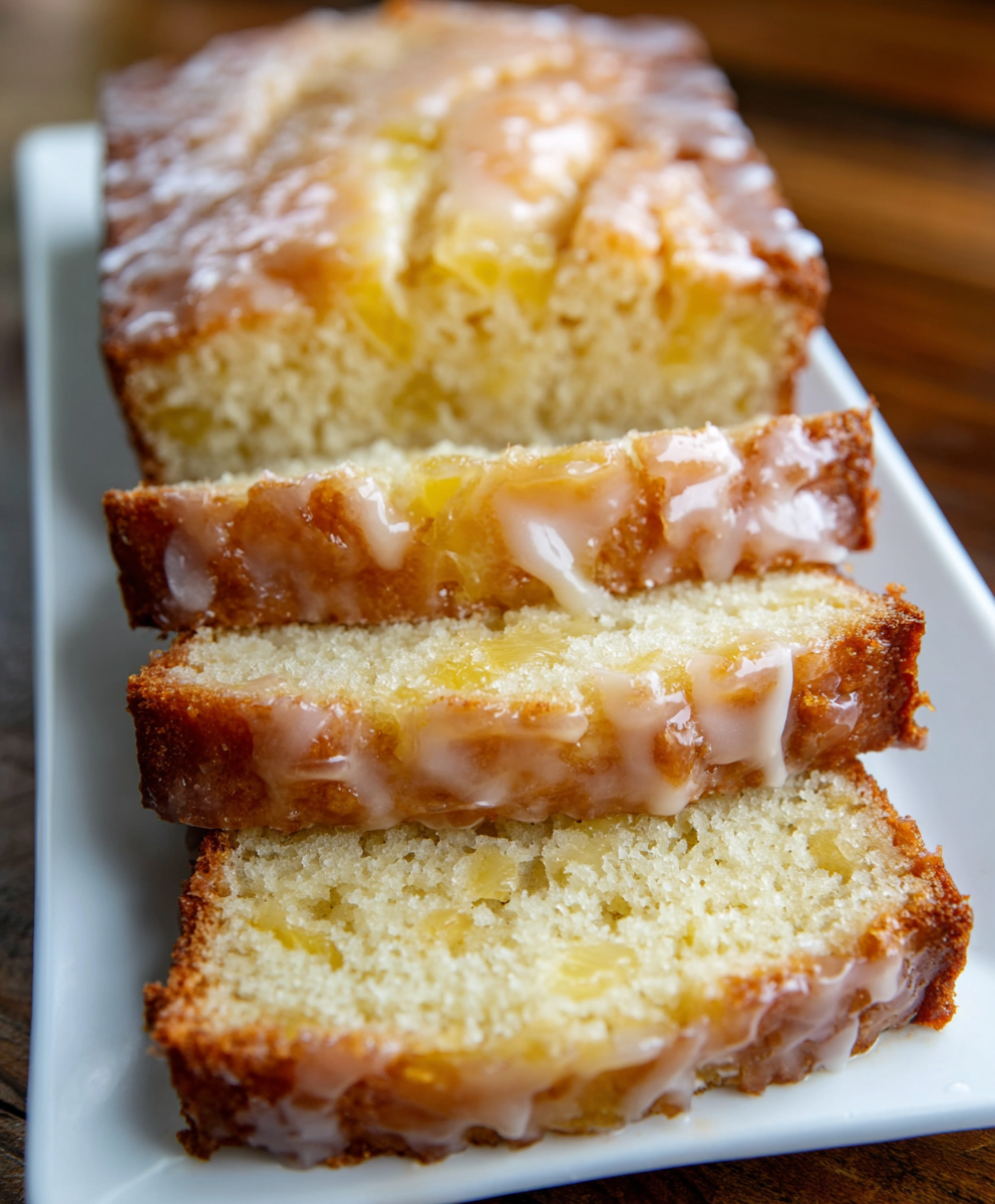 Glazed Pineapple Loaf Bread