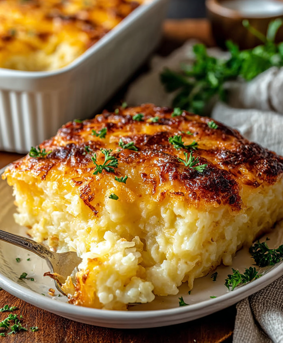 Golden Cheddar Hashbrown Bake