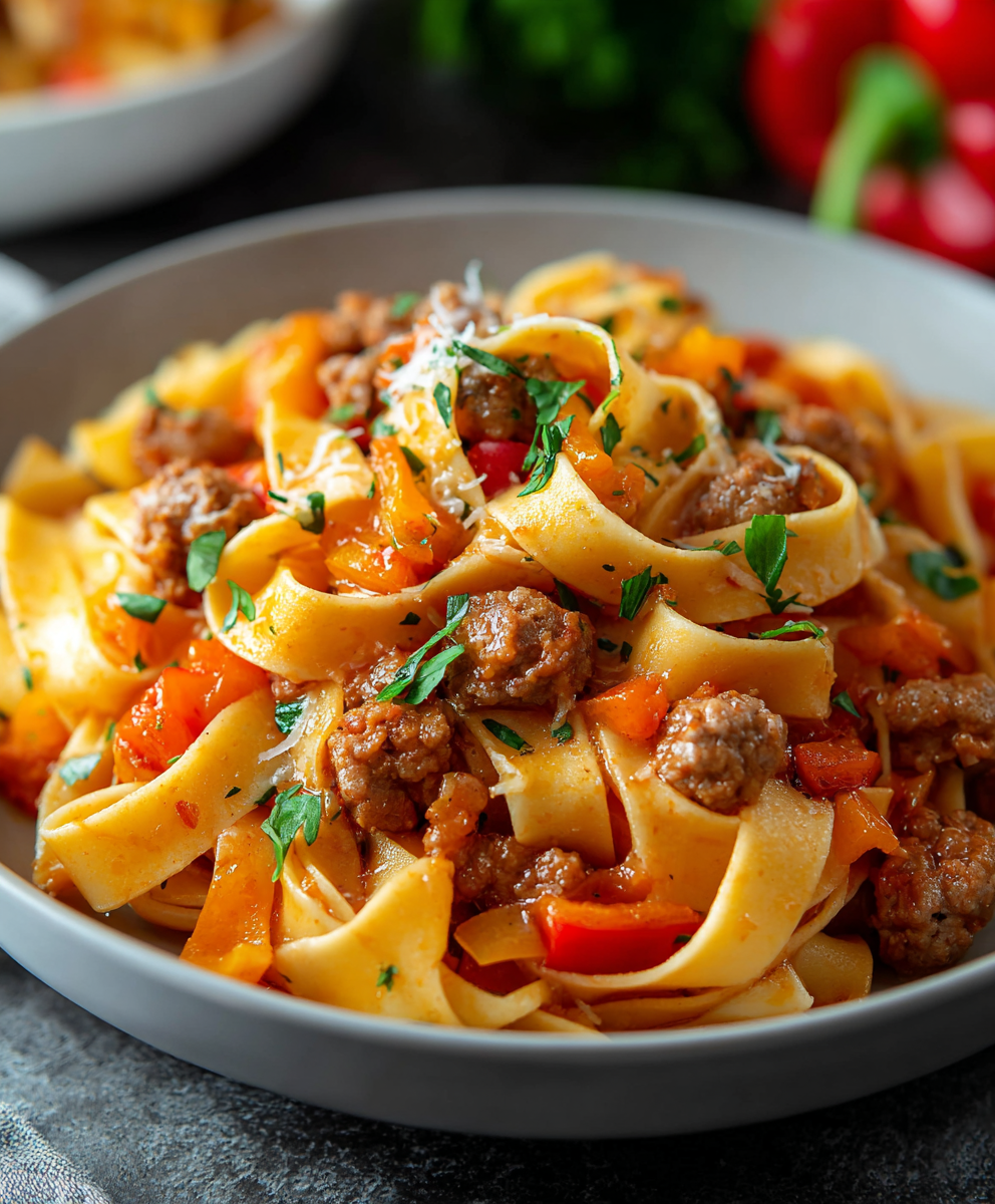 Italian Drunken Sausage Pasta