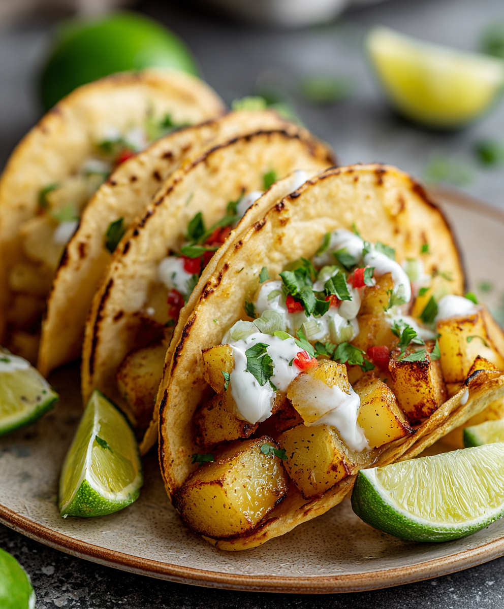 Potato And Green Chili Tacos