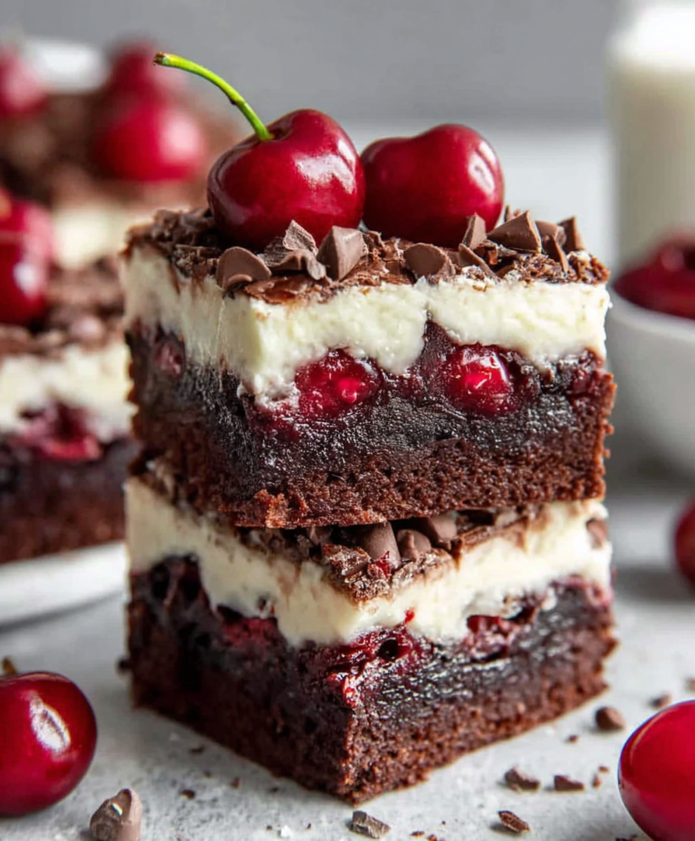 Rich Black Forest Cherry Brownies