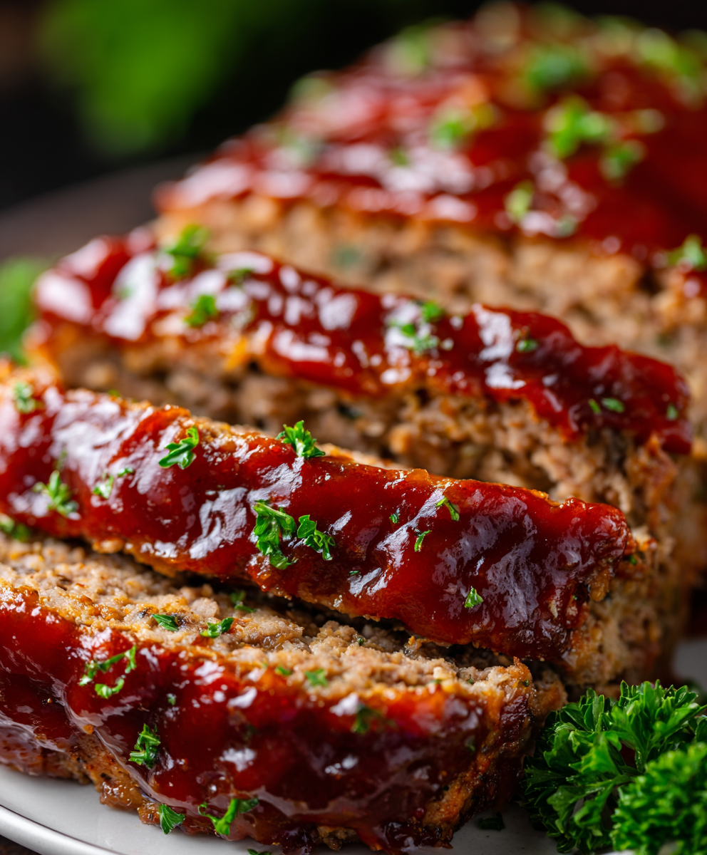 Slow Cooker Glazed Meatloaf
