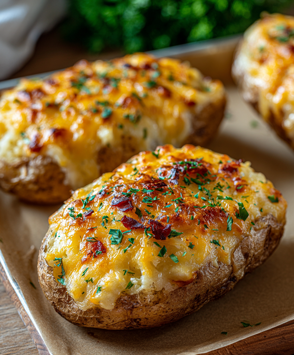 Slow Cooker Loaded Baked Potatoes
